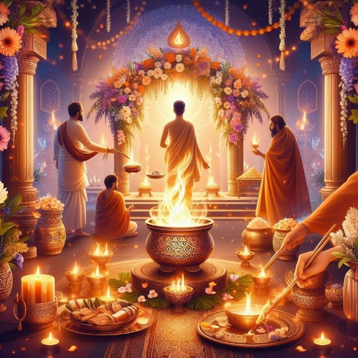 Sacred hawan ceremony